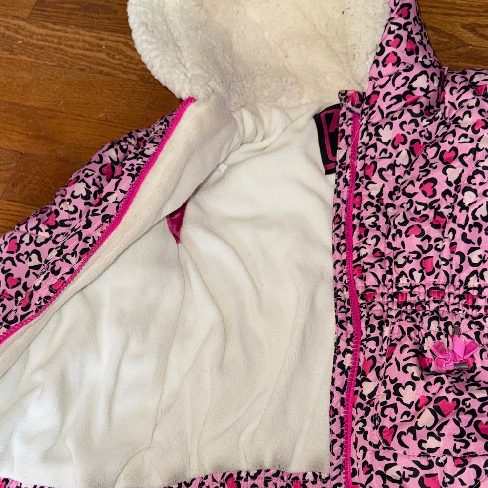 Pink Leopard Print Hooded Jacket - Picture 3 of 4